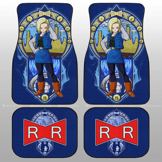 Android 18 Car Floor Mats Custom Dragon Ball Car Interior Accessories - Gearcarcover - 1