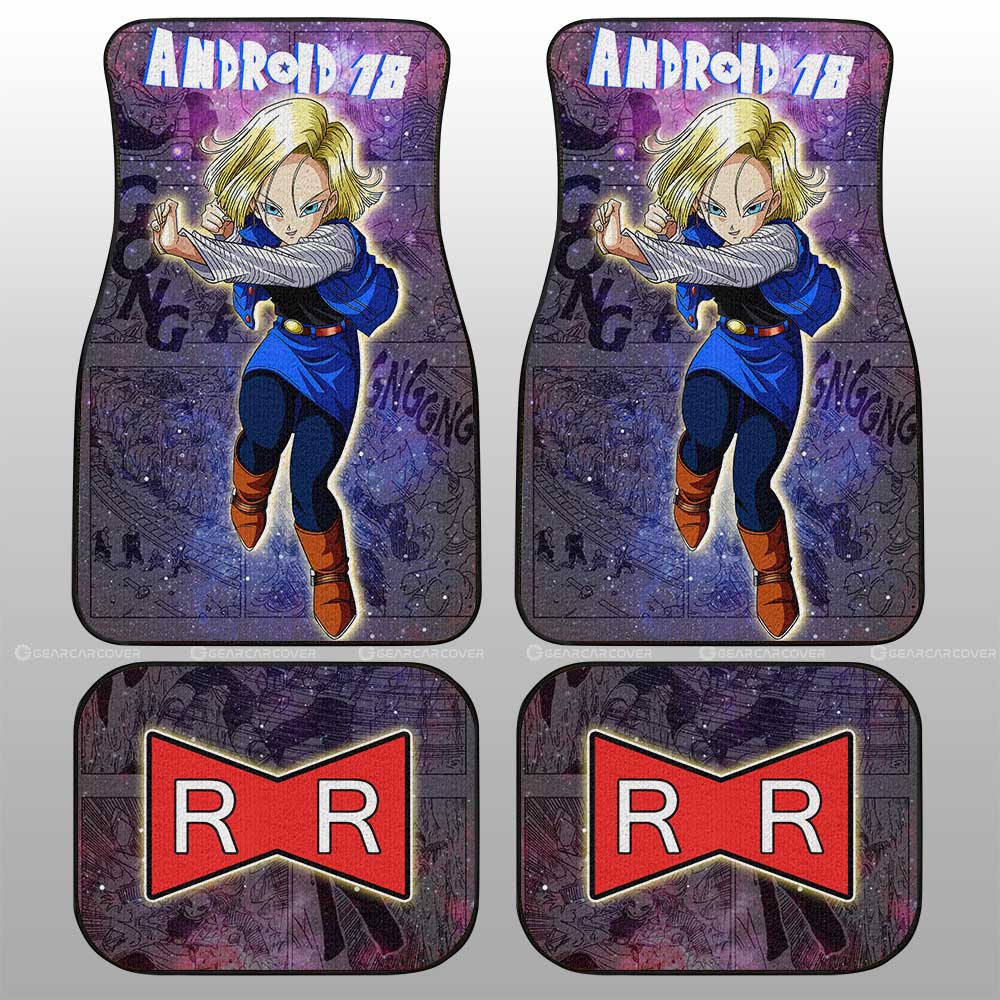 Android 18 Car Floor Mats Custom Galaxy Style Dragon Ball Anime Car Accessories - Gearcarcover - 2