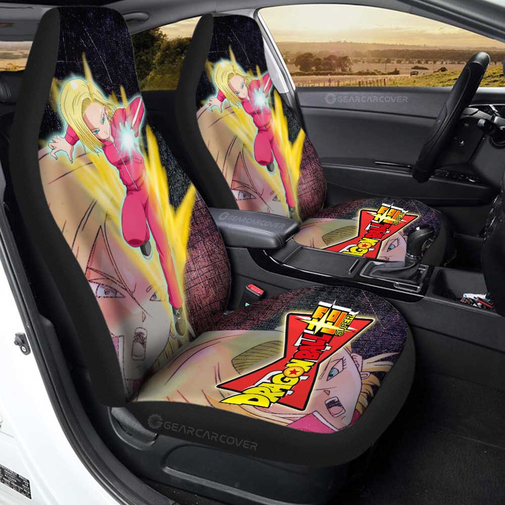 Android 18 Car Seat Covers Custom Dragon Ball Anime Car Accessories - Gearcarcover - 3