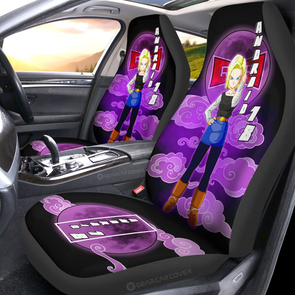 Android 18 Car Seat Covers Custom Dragon Ball Anime Car Interior Accessories - Gearcarcover - 2
