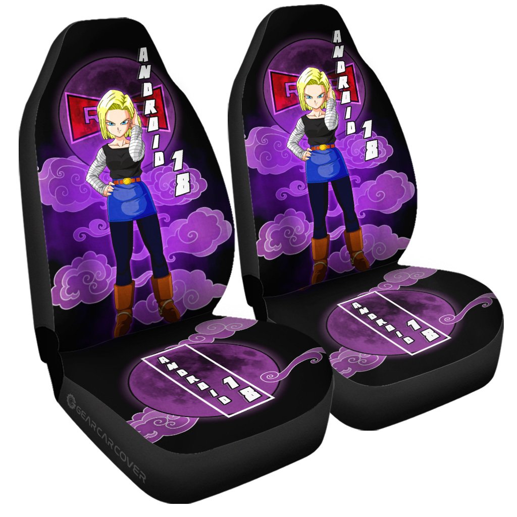 Android 18 Car Seat Covers Custom Dragon Ball Anime Car Interior Accessories - Gearcarcover - 3