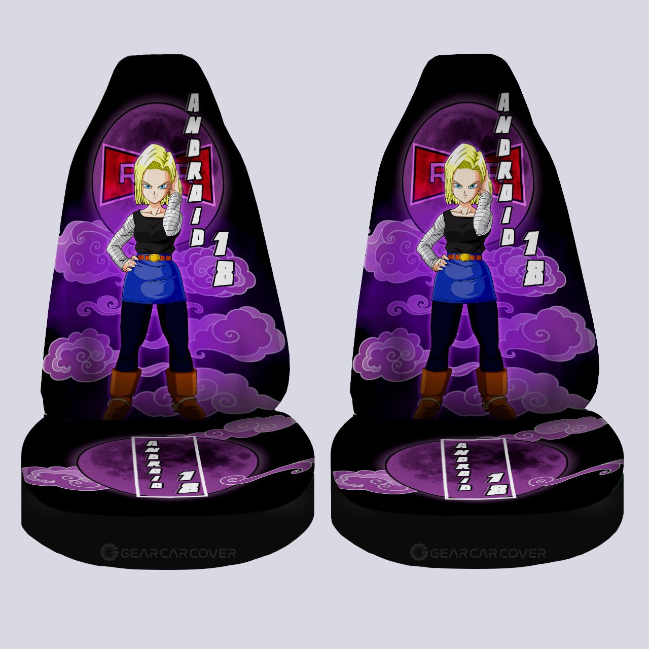 Android 18 Car Seat Covers Custom Dragon Ball Anime Car Interior Accessories - Gearcarcover - 4