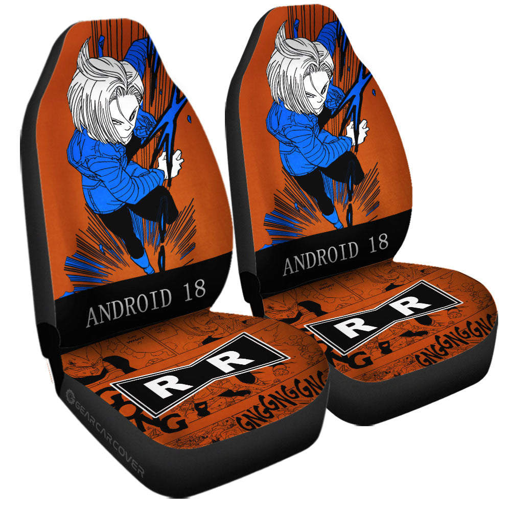 Android 18 Car Seat Covers Custom Dragon Ball Anime Manga Color Style - Gearcarcover - 3