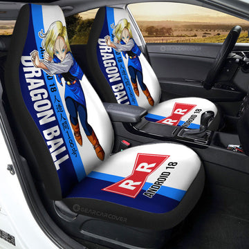 Android 18 Car Seat Covers Custom Dragon Ball Car Accessories For Anime Fans - Gearcarcover - 1