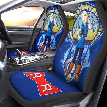 Android 18 Car Seat Covers Custom Dragon Ball Car Interior Accessories - Gearcarcover - 1