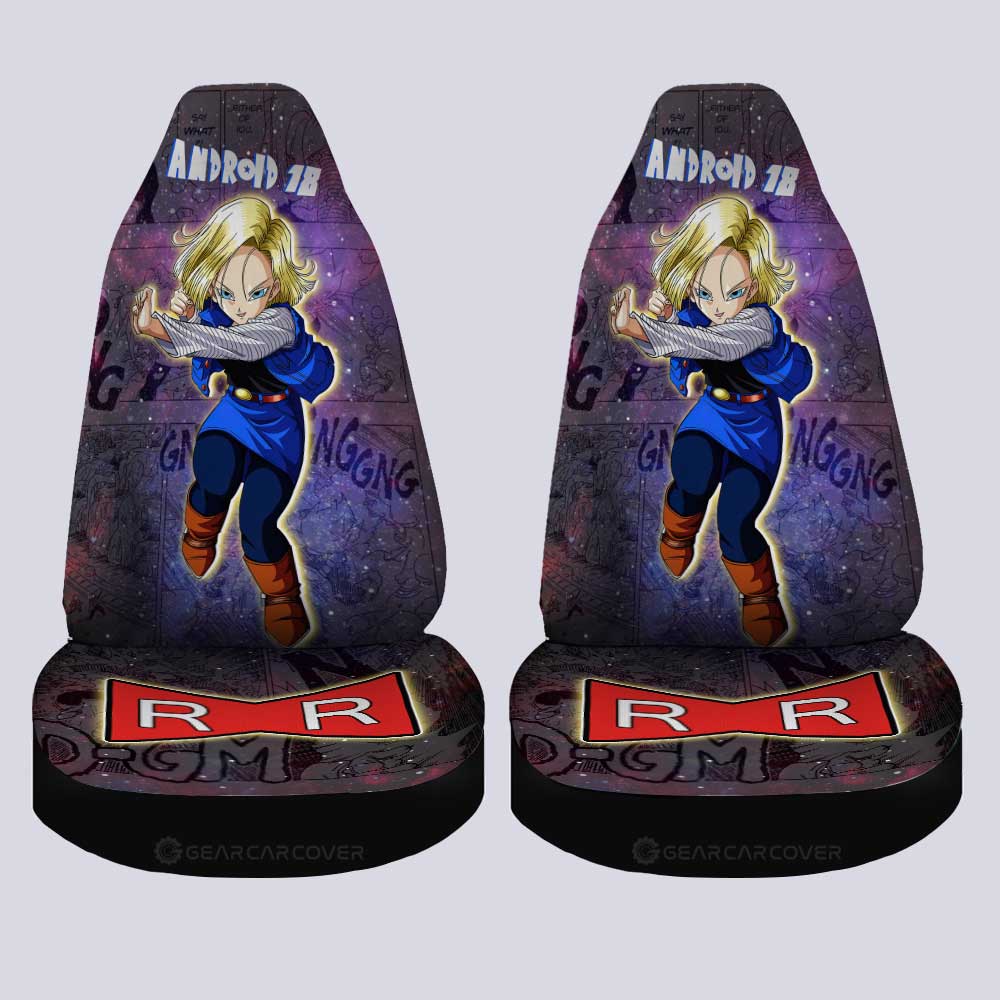 Android 18 Car Seat Covers Custom Galaxy Style Dragon Ball Anime Car Accessories - Gearcarcover - 4