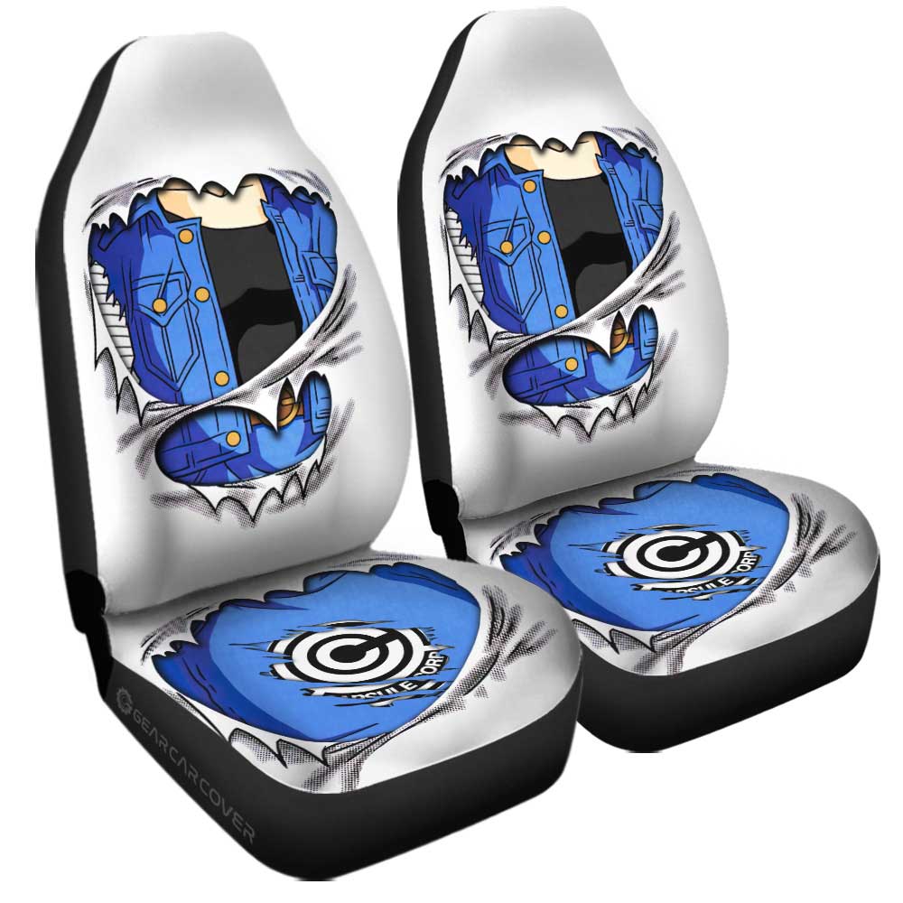 Android 18 Uniform Car Seat Covers Custom Dragon Ball Anime - Gearcarcover - 3