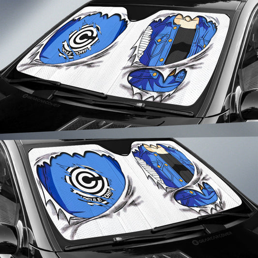 Android 18 Uniform Car Sunshade Custom Dragon Ball Anime - Gearcarcover - 2