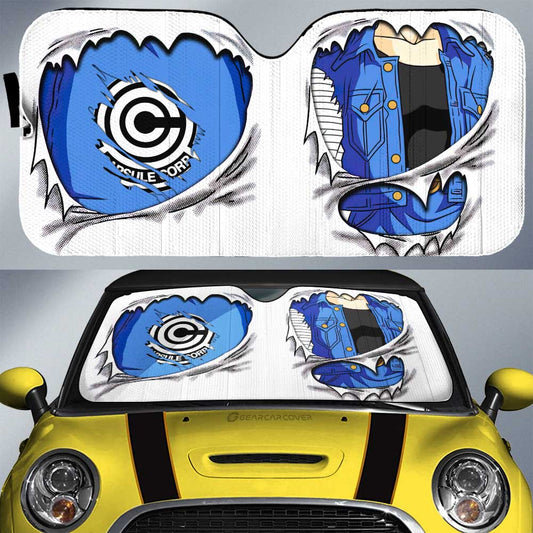 Android 18 Uniform Car Sunshade Custom Dragon Ball Anime - Gearcarcover - 1