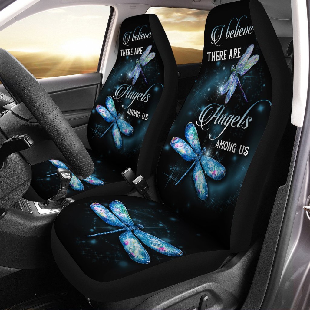 Angel Dragonfly Car Seat Covers Custom Angels Among Us Car Interior Accessories - Gearcarcover - 2