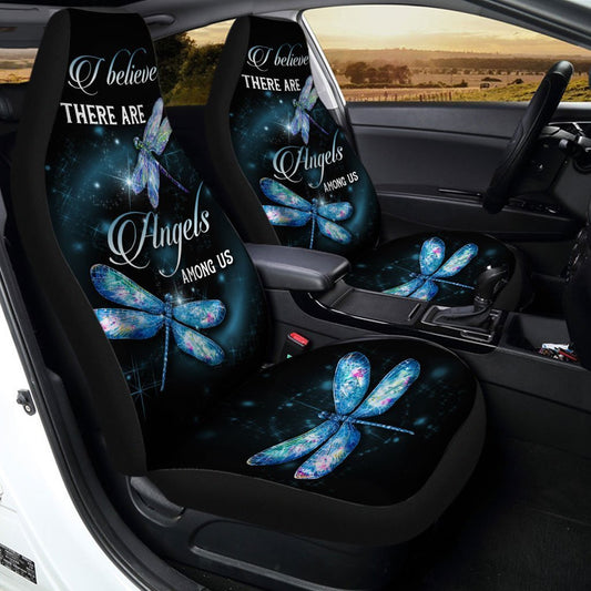 Angel Dragonfly Car Seat Covers Custom Angels Among Us Car Interior Accessories - Gearcarcover - 1