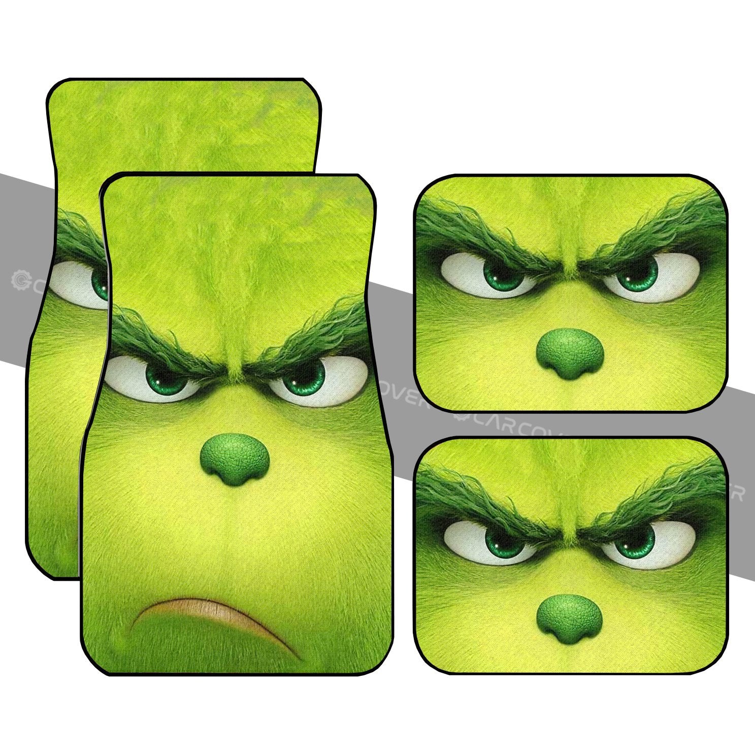 Angry Grinch Car Floor Mats Custom Car Accessories Christmas Decorations - Gearcarcover - 1