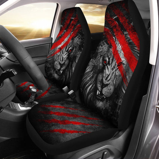 Angry Lion Car Seat Covers Custom Lion Car Accessories - Gearcarcover - 2