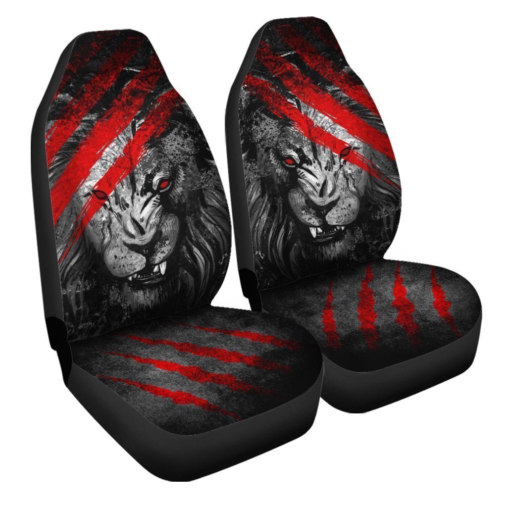 Angry Lion Car Seat Covers Custom Lion Car Accessories - Gearcarcover - 3