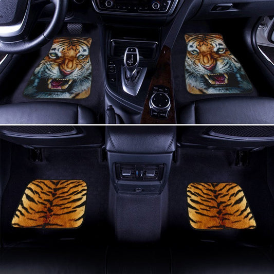 Angry Tiger Car Floor Mats Custom Wild Animal Car Accessories - Gearcarcover - 2