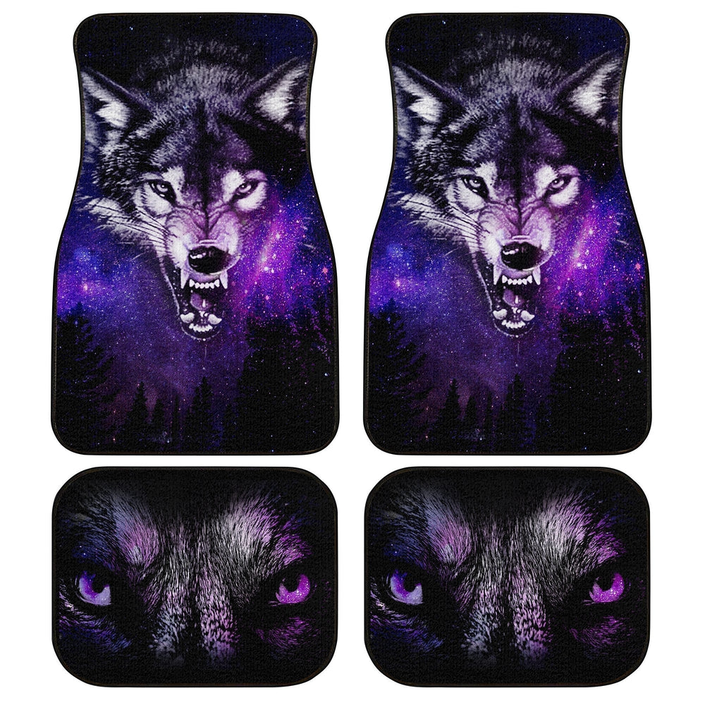 Angry Wolf Car Floor Mats Custom Wolf Car Accessories - Gearcarcover - 1