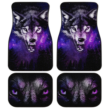 Angry Wolf Car Floor Mats Custom Wolf Car Accessories - Gearcarcover - 1