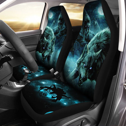 Angry Wolf Car Seat Covers Custom Car Interior Accessories - Gearcarcover - 2