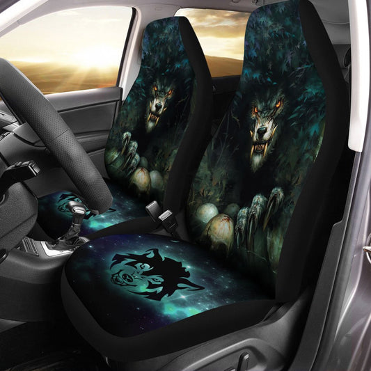 Angry Wolf Car Seat Covers Custom Car Interior Accessories - Gearcarcover - 2