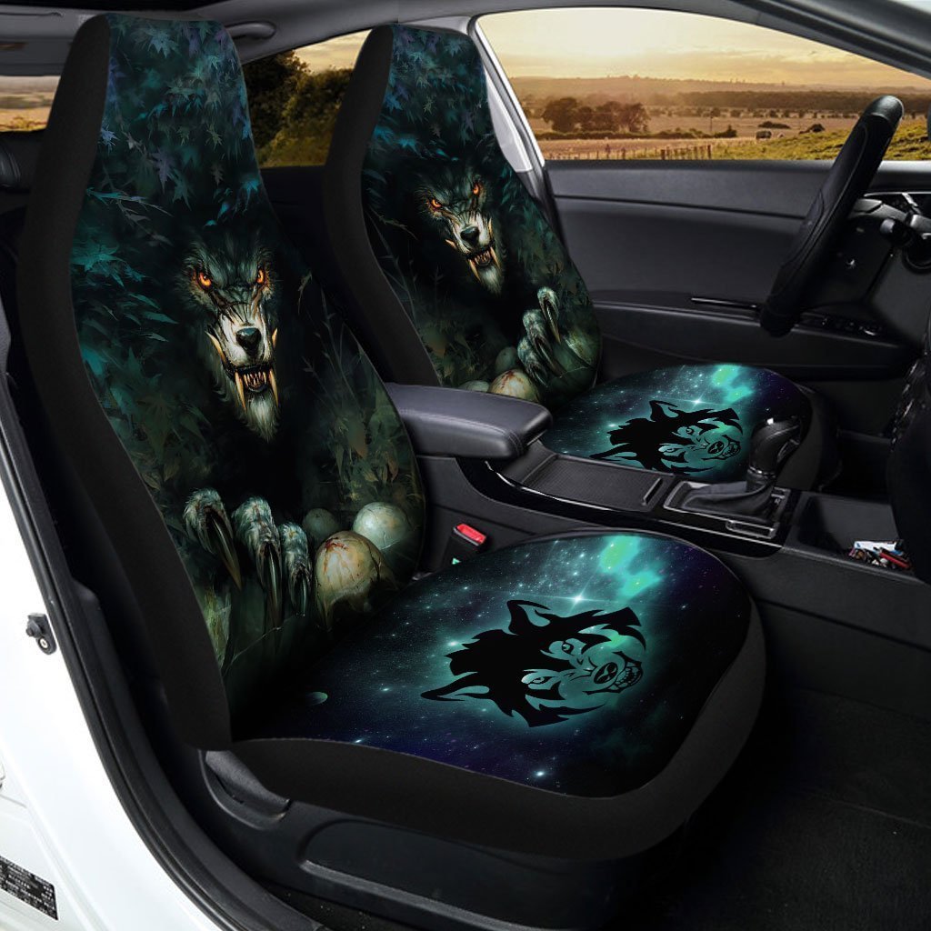 Angry Wolf Car Seat Covers Custom Car Interior Accessories - Gearcarcover - 1