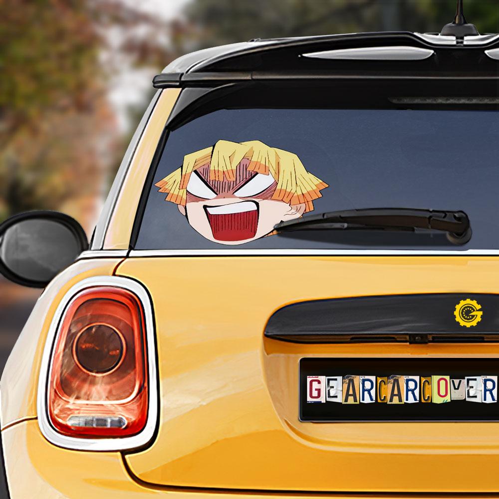 Angry Zenitsu Car Sticker Custom Demon Slayer Anime Car Accessories - Gearcarcover - 1