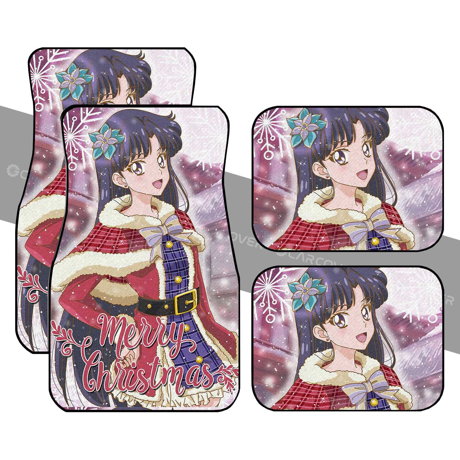Anime Christmas Sailor Mars Car Floor Mats Custom Sailor Moon Car Accessories - Gearcarcover - 1