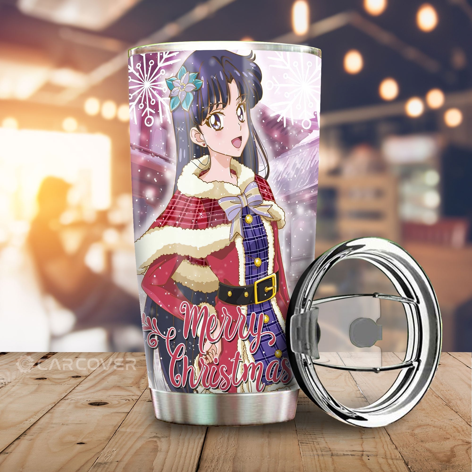 Anime Christmas Sailor Mars Tumbler Cup Custom Sailor Moon Car Accessories - Gearcarcover - 1