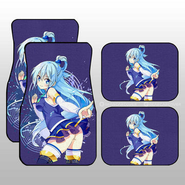 Anime Girl KonoSuba Aqua Car Floor Mats Custom Anime Car Accessories - Gearcarcover - 1