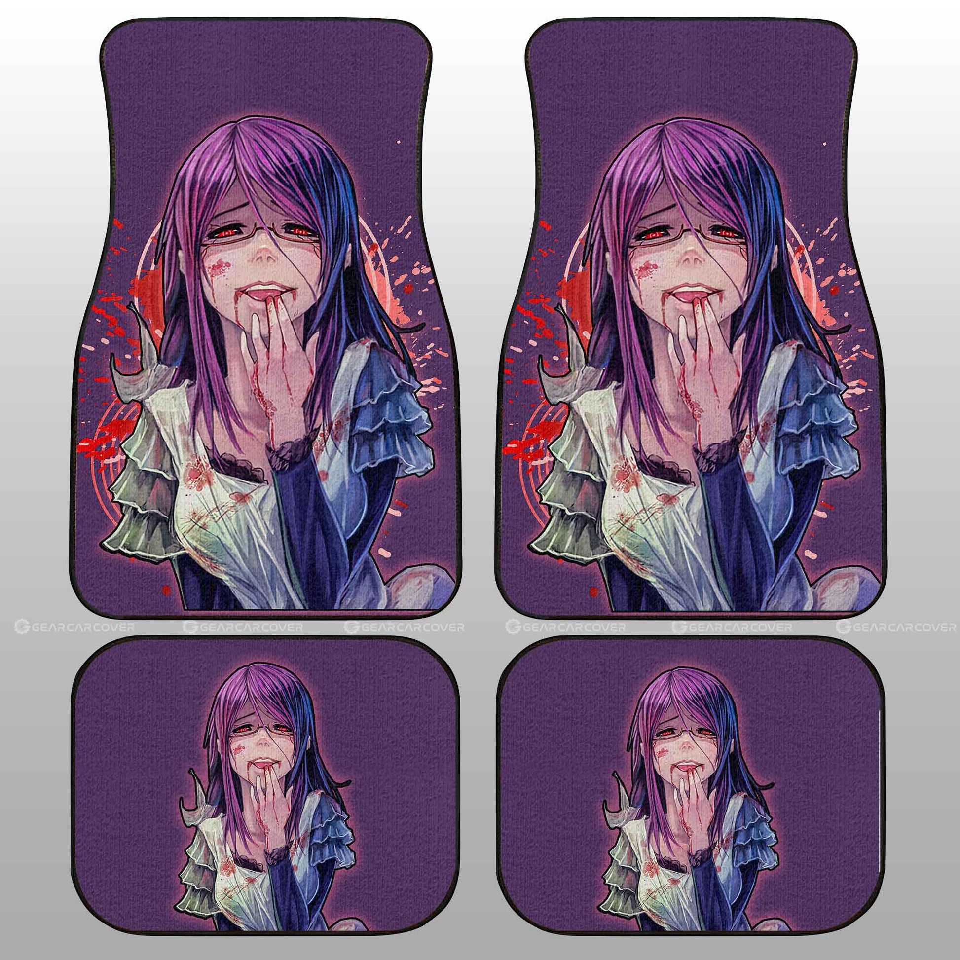 Anime Girl Rize Kamishiro Car Floor Mats Custom Tokyo Ghoul Anime - Gearcarcover - 2