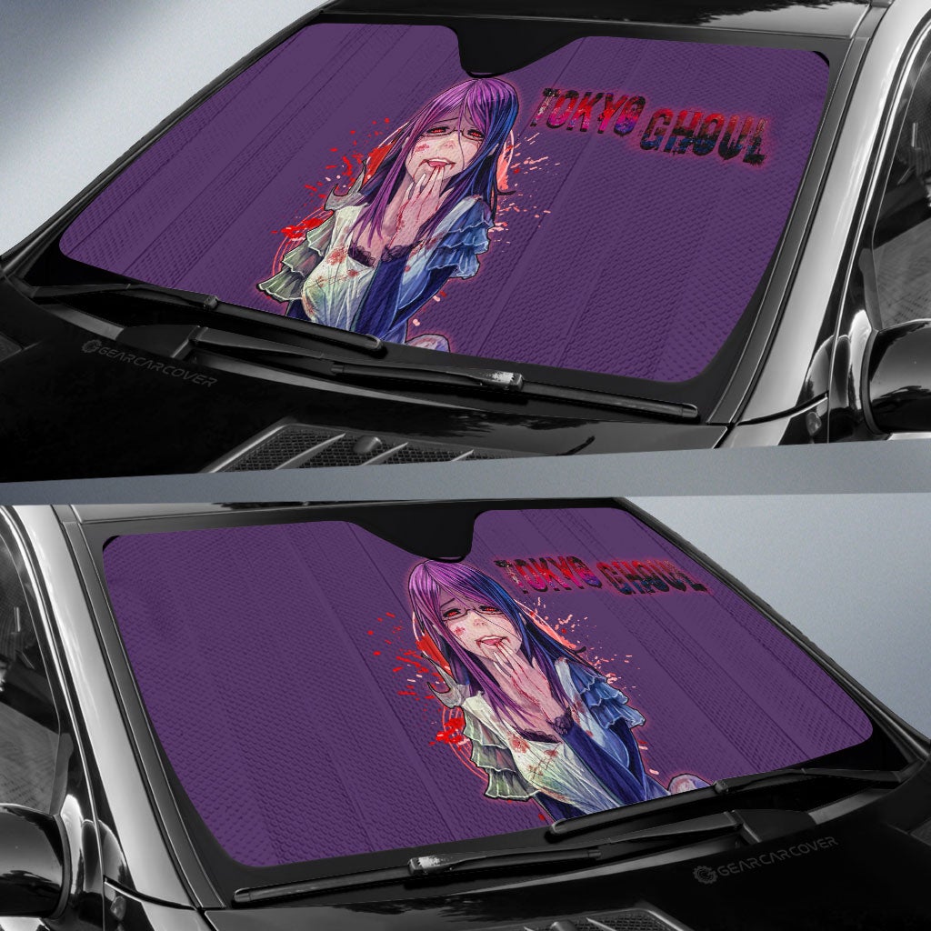 Anime Girl Rize Kamishiro Car Sunshade Custom Tokyo Ghoul Anime - Gearcarcover - 2