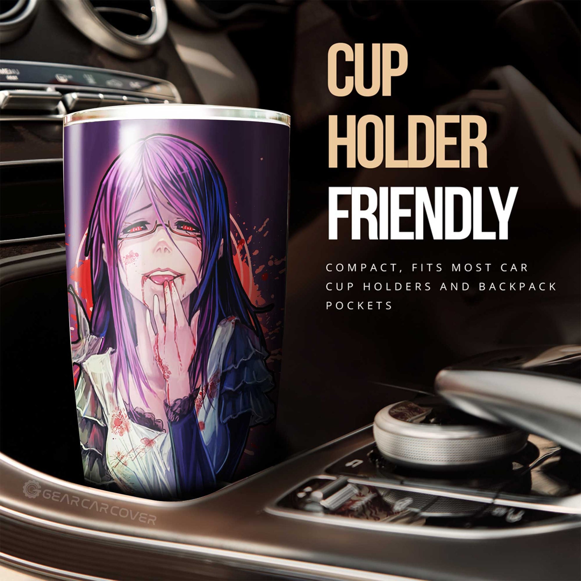 Anime Girl Rize Kamishiro Tumbler Cup Custom Tokyo Ghoul Anime - Gearcarcover - 2