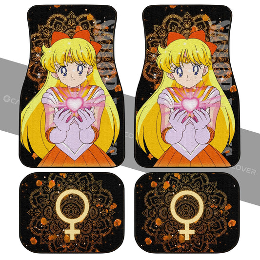 Anime Sailor Moon Car Floor Mats Custom Sailor Venus Car Interior Accessories - Gearcarcover - 2