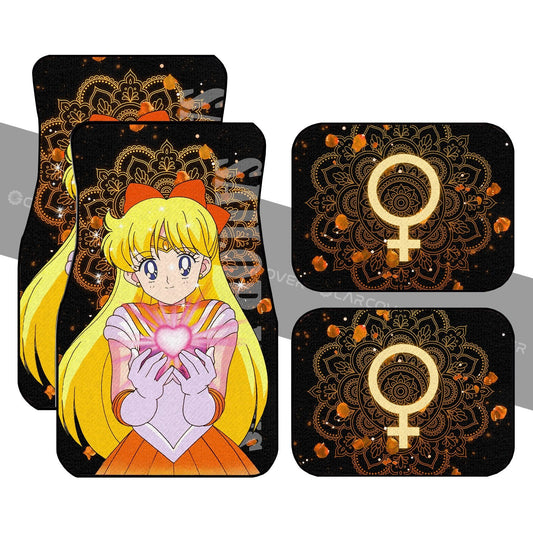 Anime Sailor Moon Car Floor Mats Custom Sailor Venus Car Interior Accessories - Gearcarcover - 1