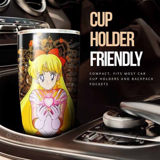 Anime Sailor Moon Tumbler Cup Custom Sailor Venus Car Interior Accessories - Gearcarcover - 2