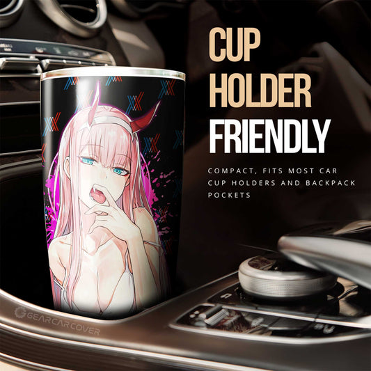 Anime Sexy Girl Code:002 Zero Two Tumbler Cup Custom DARLING In The FRANXX Anime - Gearcarcover - 2