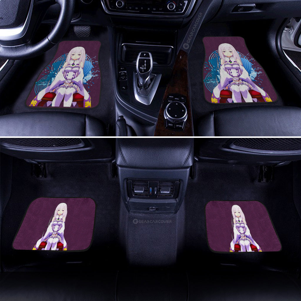 Anime Sexy Girl Emilia Car Floor Mats Custom Re:Zero Anime Car Accessories - Gearcarcover - 3