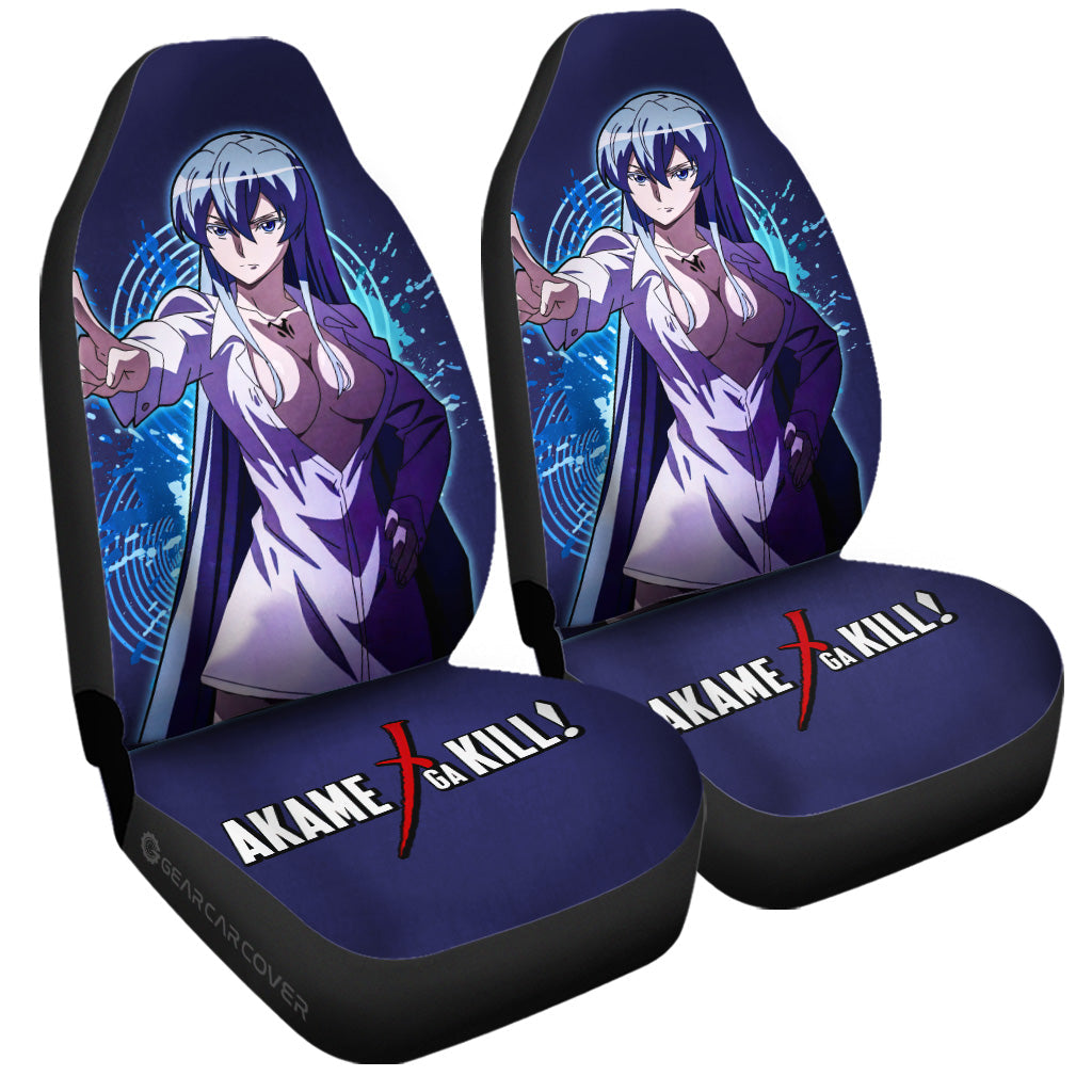 Anime Sexy Girl Esdeath Car Seat Covers Custom Akame Ga Kill Anime - Gearcarcover - 3