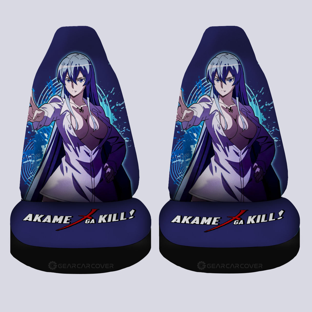 Anime Sexy Girl Esdeath Car Seat Covers Custom Akame Ga Kill Anime - Gearcarcover - 4