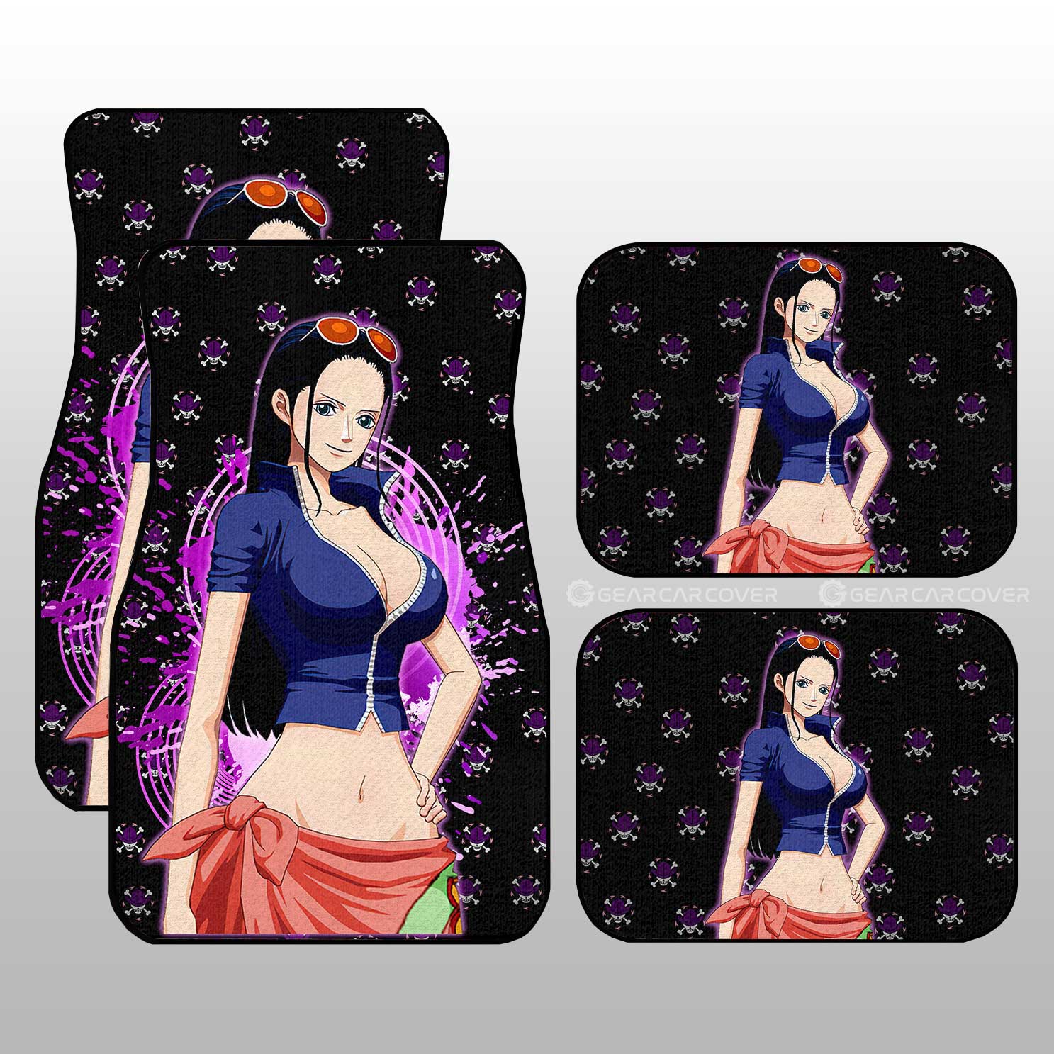 Anime Sexy Girl Nico Robin Car Floor Mats Custom One Piece Anime - Gearcarcover - 1