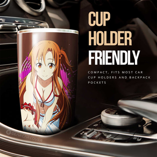 Anime Waifu Girl Asuna Yuuki Tumbler Cup Custom Sword Art Online Anime Car Accessories - Gearcarcover - 2