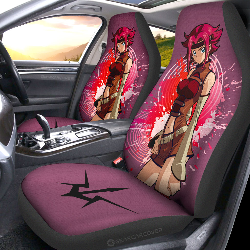 Anime Waifu Girl Kallen Kozuki Car Seat Covers Custom Code Geass Anime Car Accessories - Gearcarcover - 2