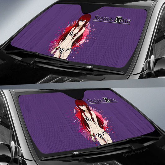 Anime Waifu Girl Kurisu Makise Car Sunshade Custom Steins;Gate Anime Car Accessories - Gearcarcover - 2