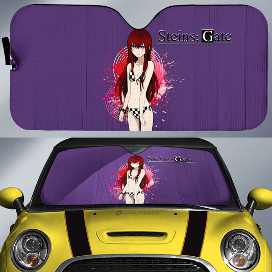 Anime Waifu Girl Kurisu Makise Car Sunshade Custom Steins;Gate Anime Car Accessories - Gearcarcover - 1