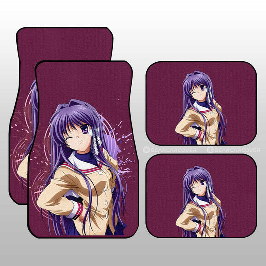 Anime Waifu Girl Kyou Fujibayashi Car Floor Mats Custom Clannad Anime Car Accessories - Gearcarcover - 1