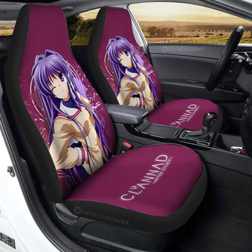 Anime Waifu Girl Kyou Fujibayashi Car Seat Covers Custom Clannad Anime Car Accessories - Gearcarcover - 1