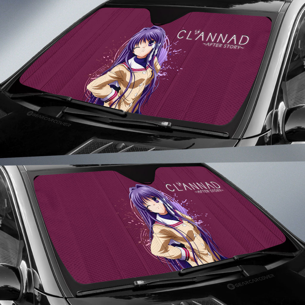 Anime Waifu Girl Kyou Fujibayashi Car Sunshade Custom Clannad Anime Car Accessories - Gearcarcover - 2