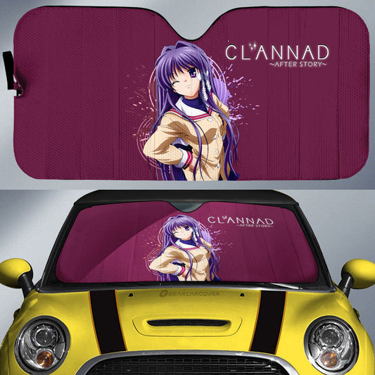 Anime Waifu Girl Kyou Fujibayashi Car Sunshade Custom Clannad Anime Car Accessories - Gearcarcover - 1