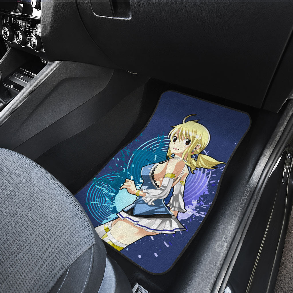 Anime Waifu Girl Lucy Heartfilia Car Floor Mats Custom Fairy Tail Anim