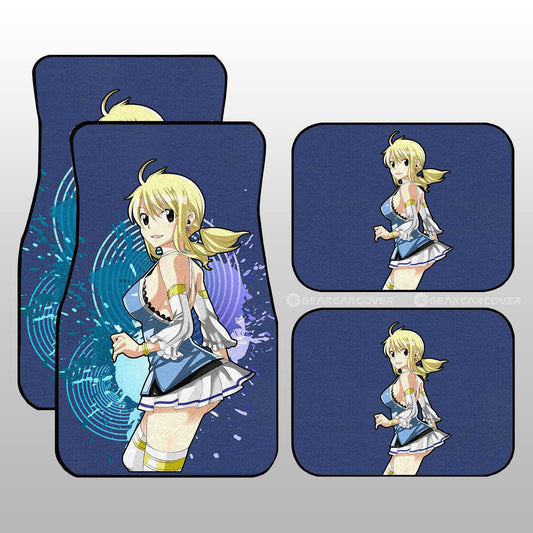 Anime Waifu Girl Lucy Heartfilia Car Floor Mats Custom Fairy Tail Anime Car Accessories - Gearcarcover - 1