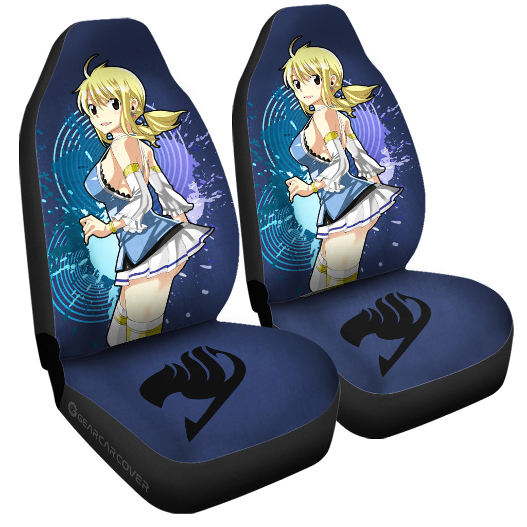 Anime Waifu Girl Lucy Heartfilia Car Seat Covers Custom Fairy Tail Ani